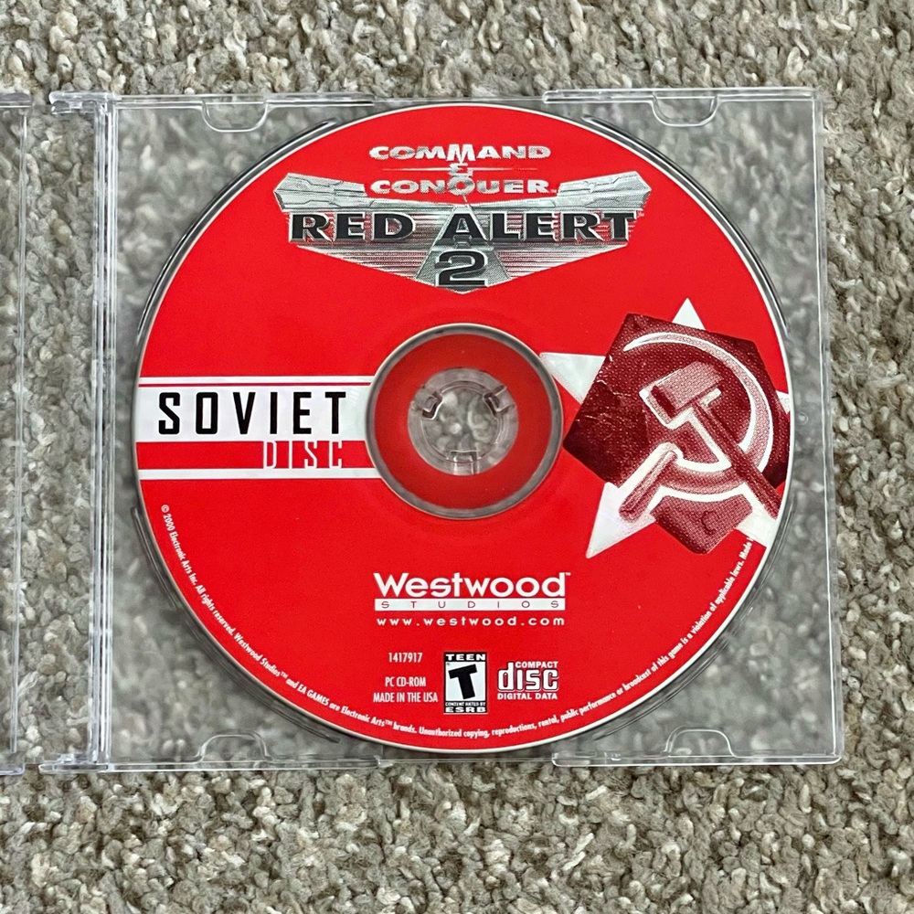 *NO SCRATCHES* Command & Conquer: Red Alert 2 PC 2000 Soviet CD Disc Only🔥HOT🔥